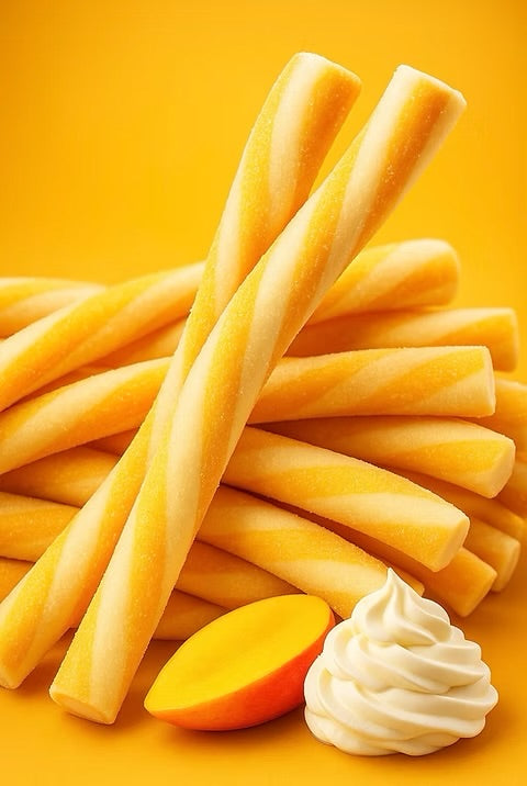 Tubes Fourrés Mangue & Crème (Lot de 3)