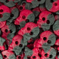 Bubs Crâne Framboise Réglisse (100g) - Bonbons Suèdois