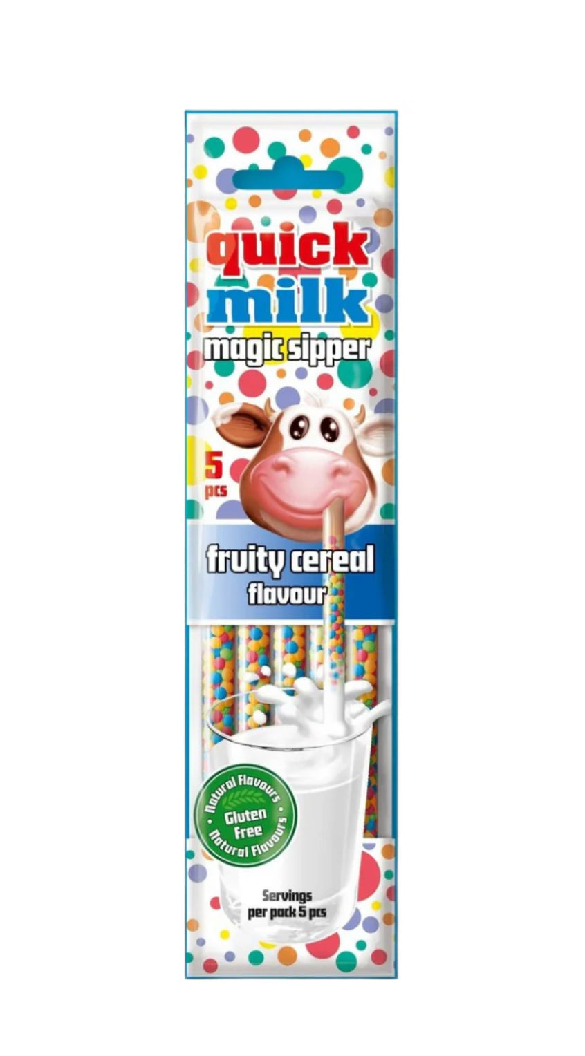 Pailles Quick Milk Magic Sipper Fruity Cereal - Unité
