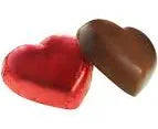 Coeurs en chocolat au lait fourrés à la crème - (par 5)