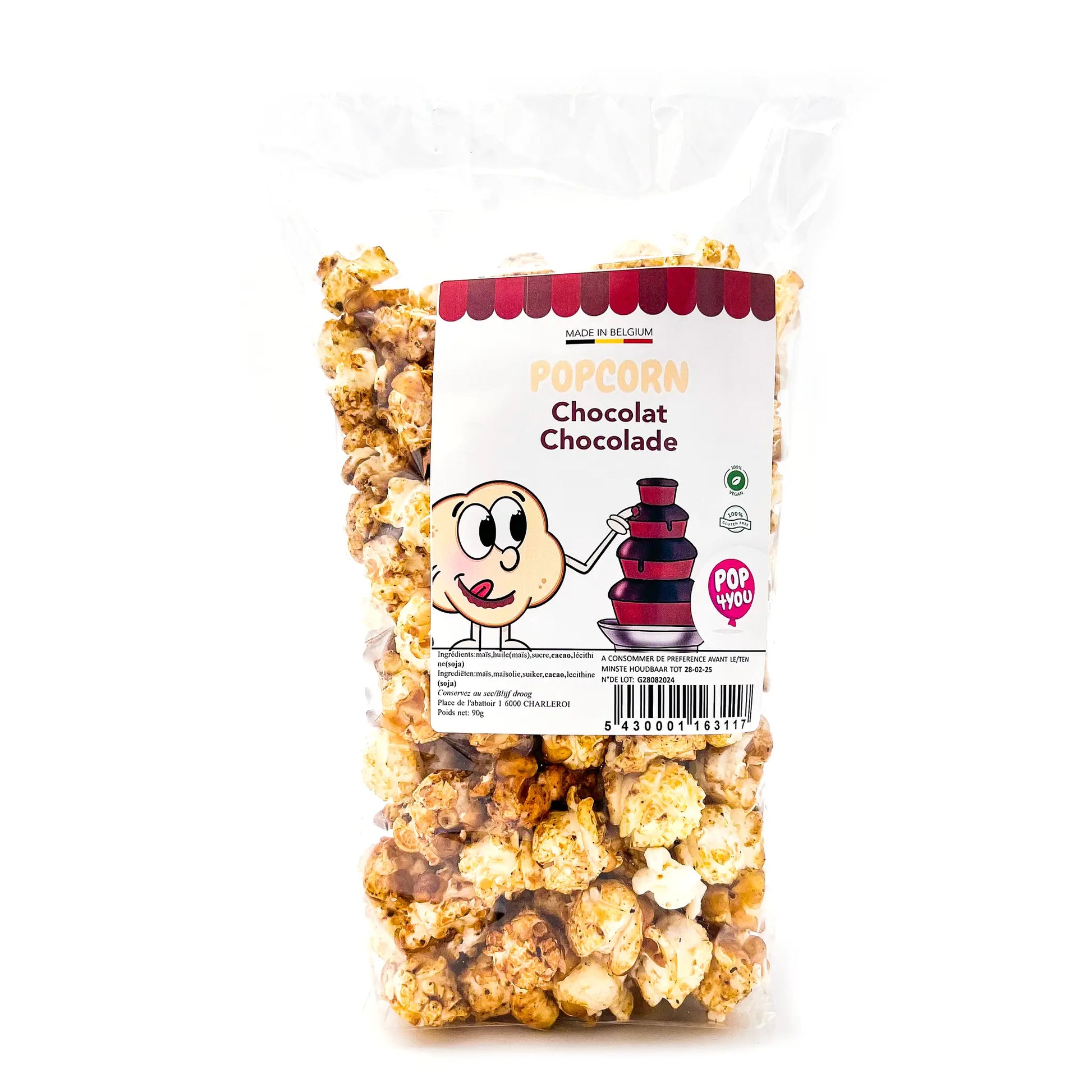 Pop4you Popcorn Chocolat - 90 g
