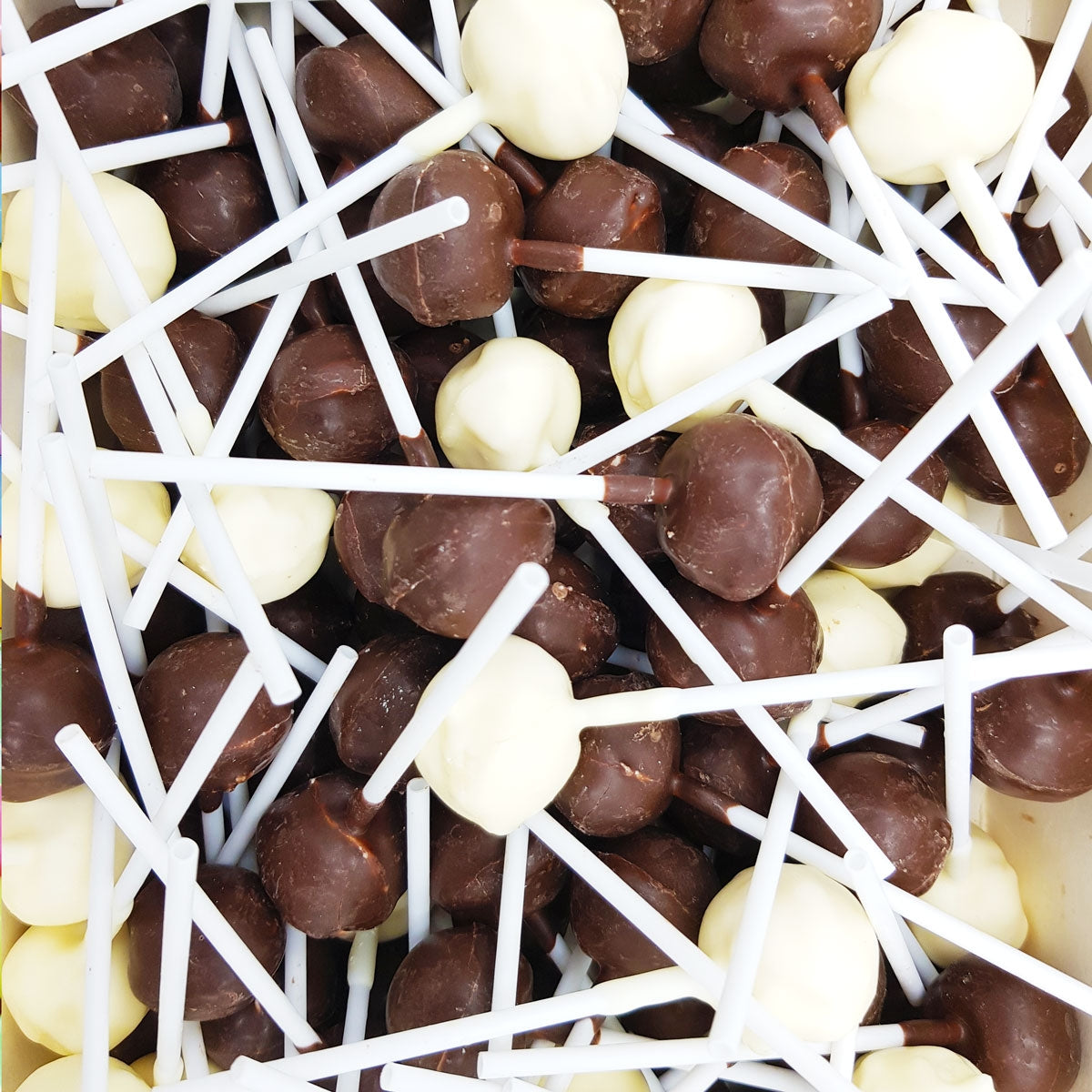 Sucette Nougat au chocolat blanc/lait - par 3