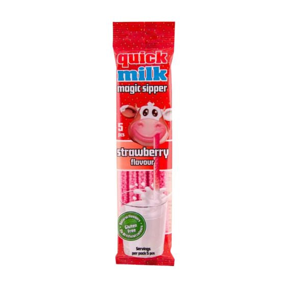 Pailles Quick Milk Saveur Strawberry - l’unité
