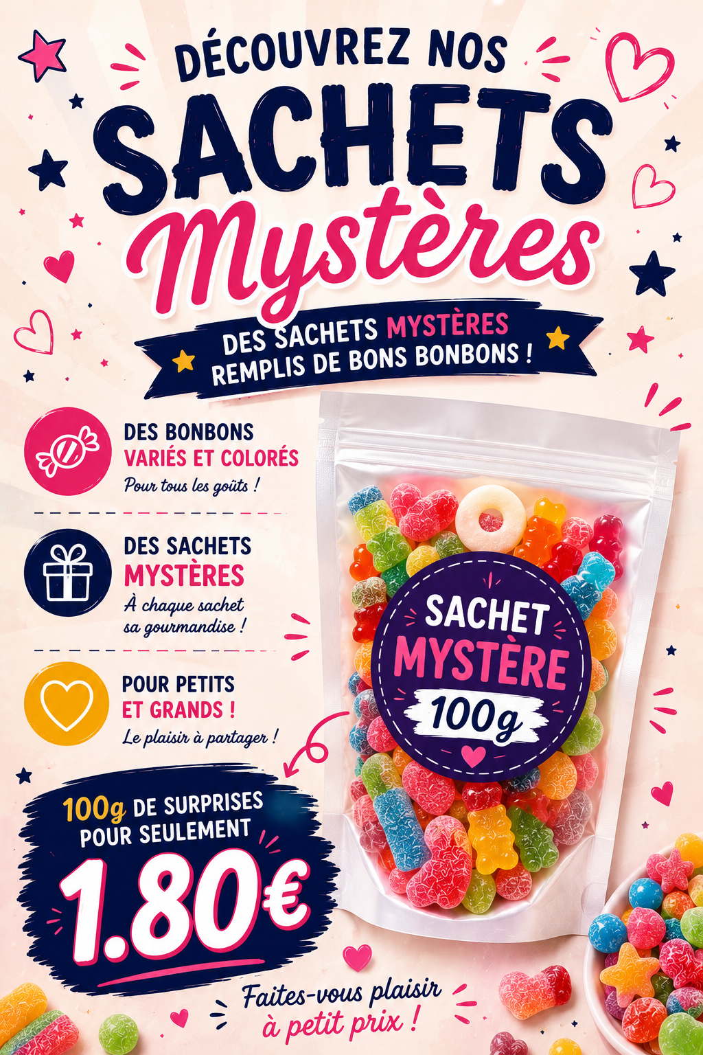 Sachet mix mystère 100g