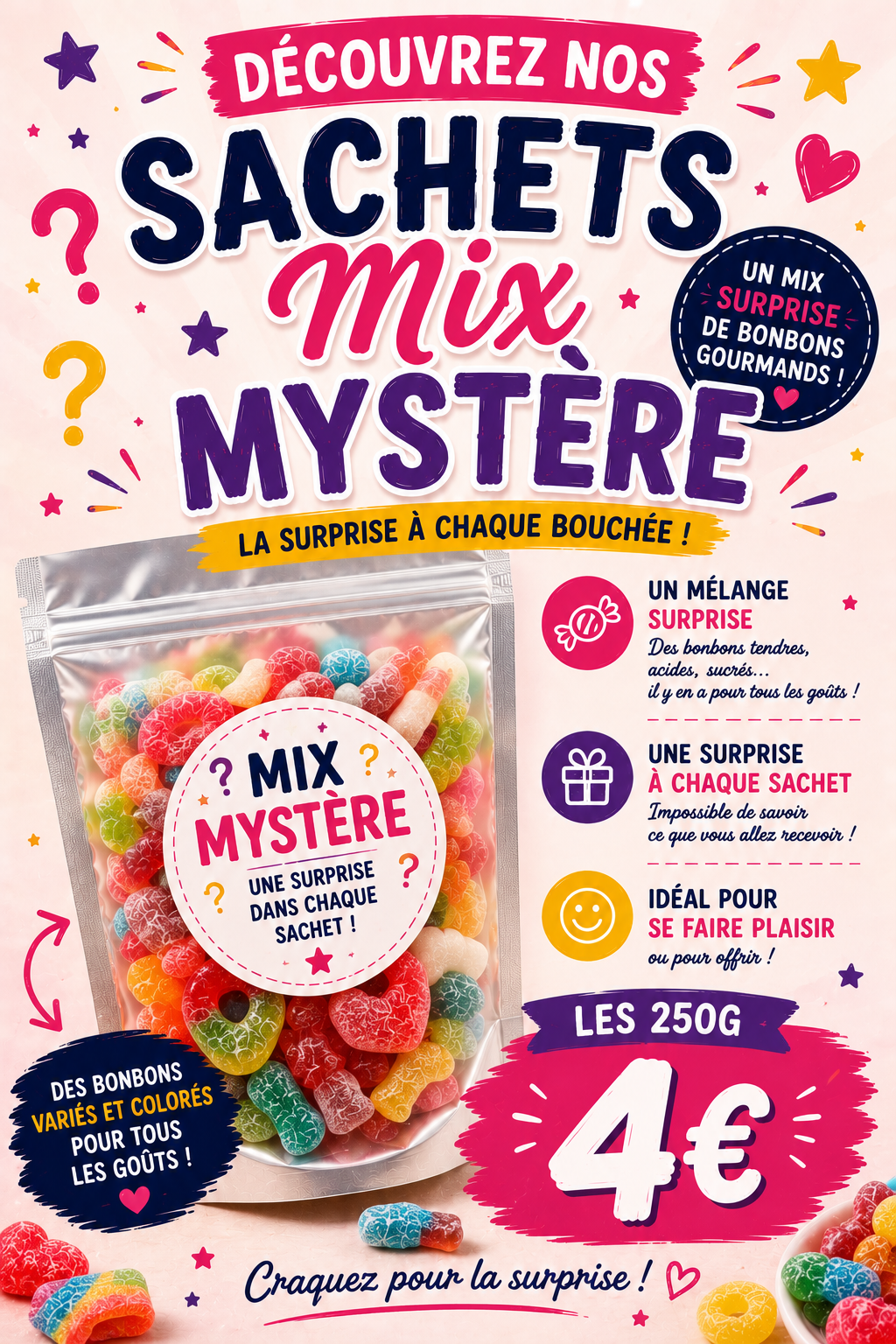 Sachet bonbons mix mystère